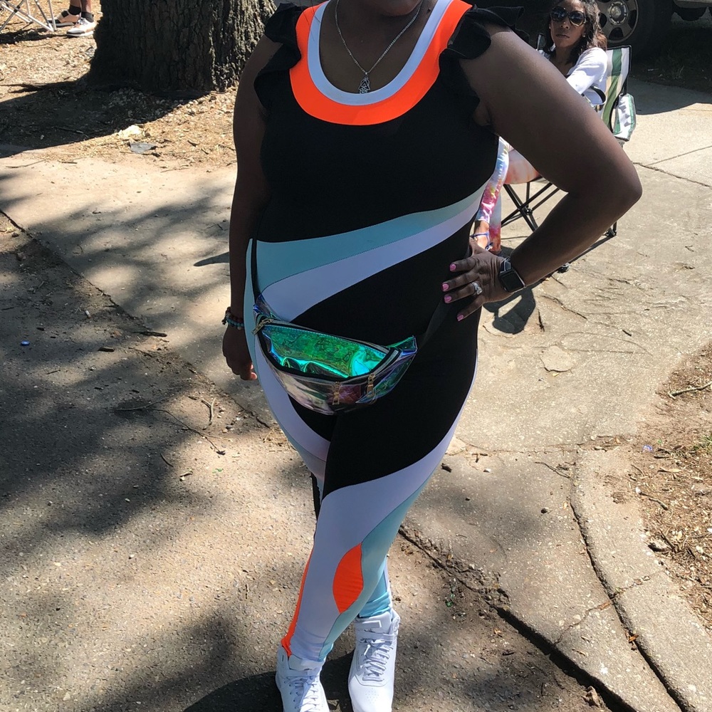 All in to one jumpsuit!!  Ladies fashion.